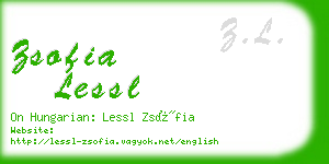 zsofia lessl business card